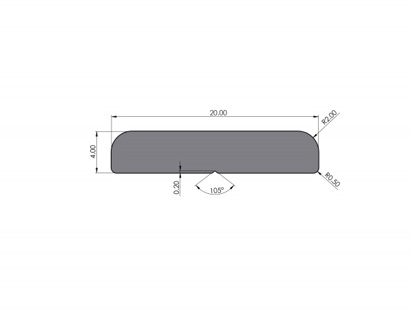 Aluminiumprofil M20x4 E I-Typ